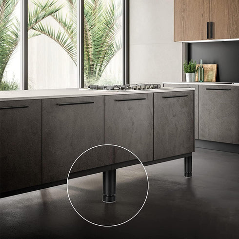 Tophacker 4 15cm/6in Aluminium Reinforced Support Legs, Pieces Furniture Sofa Legs, Cabinet Legs Adjustable in Height