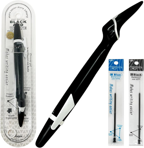 Lefty’s Left Handed Pen Ballpoint, No Smear Quick-Dry Pens for Lefties, Soft Grip for Effortless Writing (Black)