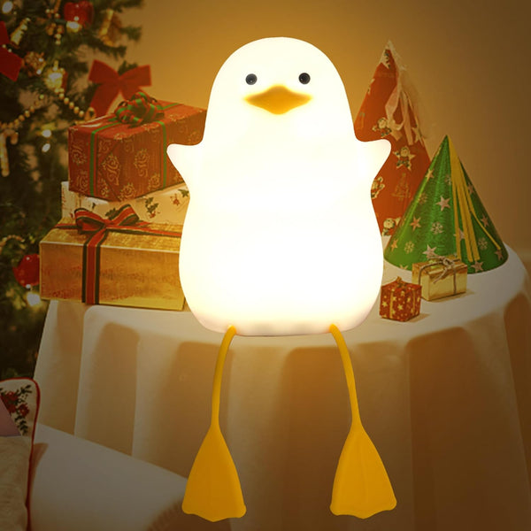 Duck Night Light, Silicone Duck Lamp, Cute Bedside Duck Goose Funny Nightlight