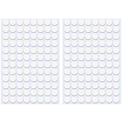 Self-Adhesive Screw Hole Stickers, 2-Table 96 in 1 Self-Adhesive Screw Covers, Dustproof Sticker 15mm White