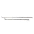 Stainless Steel Double Ended Micro Lab Spatula Sampler, Square & Round Angled End - Chattaway Style (6")