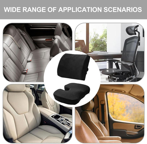 Genrico Office Chair Back Cushion,Memory Foam Cushion for Lumbar,Driver Back Support Pillow | For Home School Car SUV