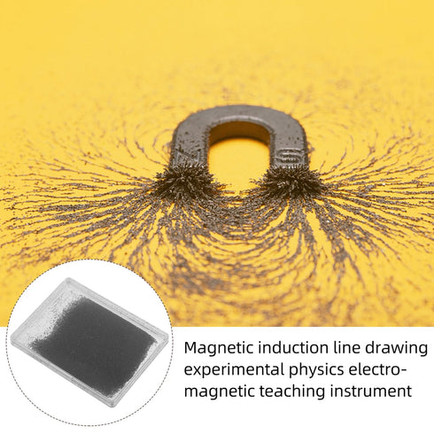 3.54X2.75X0.31 Inches ULTECHNOVO Magnetic Field Demonstration Device with Iron Filings for Physics Experiments
