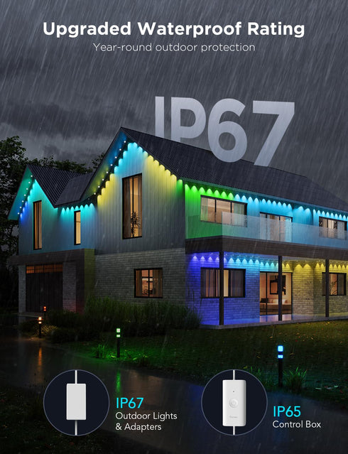 100ft, 150ft 200ft H706A, H706B H706C, 200ft, Govee Driver Module for and Permanent Outdoor Lights Pro and Voltage