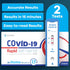 COVID-19 (2 Pack) 15-Minute 2+ (1 Pack, 2 Genabio Antigen Rapid Self-Test Kit FDA EUA Authorized | At-Home Results |