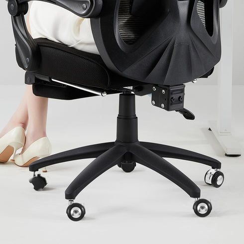4pcs 2-inch UKCOCO Stem Casters with Brake, Replacement Office Chair Wheels for Furniture, Universal Swivel Rolling