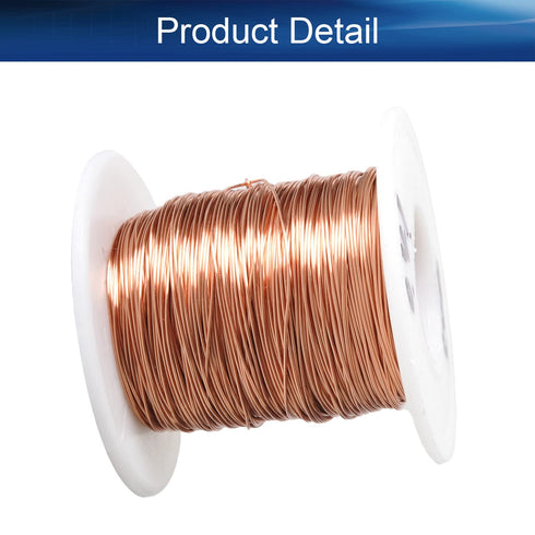 Heyiarbeit 25 AWG Magnet Wire Enameled Copper Wire 164 ft, 0.0161" Diameter for Motors and Transformers