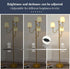 Dimmable 3 YYJLX Modern Floor Lamp with Switch Light Tree Standing Tall Lamp with Linen Drum Shade Mid Century Gold