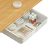 Poeland Under Desk Drawer, Self-Stick Storage Organizer for Office, Home, School, Large Size, White