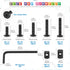 Glarks 120Pcs M6x15/20/25/30/35mm Black Hex Socket Cap Bolt Screws and Barrel Nut Assortment Kit with a Allen Wrench