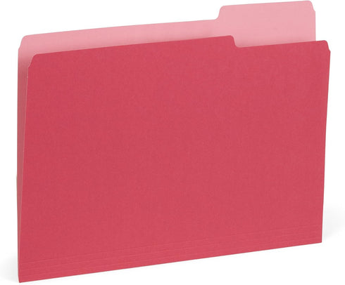 Blue Summit File Folders, Letter Size, 100 Pack, 1/3 Tab, Two-Tone Bright Colors