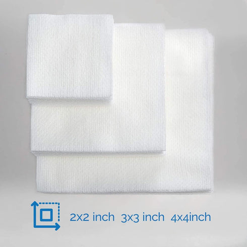 3000Pcs 2x2 4-Ply JMU Gauze Pads, Gauze Pads, Non Woven Gauze Sponges All Purpose Gauze