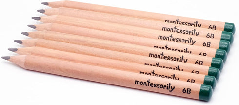 Jumbo Thick Triangular Pencils for Preschooler, Kids, 3-6 yr old - My First Learning Pencil 6B by Montessorily