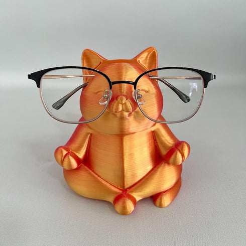 Vmohuyktx Animal Eyeglass Holder Meditations Cats Statue Figurines Sunglasses Display Stand, Nightstand Home Desk