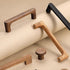 3.78" Modern Round Wood Drawer Pulls Handle Walnut Dresser Knob Oak Cabinet