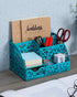 EasyPAG Desk Organizer Caddy with 6 Compartments and 1 Sliding Drawer, Dark Teal