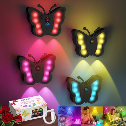 LOFTEK Rechargeable Motion Sensor Light, RGB Color Change & Dimmable Wall Night