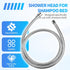 1Pcs 1/2" 1/4" Sprayer,47inch Stainless Steel Shampoo Bowl Hose Thread Sprayer Head to Thread Water Pipe Silver Sink