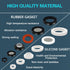 24 Sizes Plumbing Washers Assorted Kit, 160 PCS Garden Hose Rubber Washers & Shower Head Seals