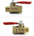 6 Pack 1/4" 1/4" QWORK Ball Valve, Heavy Duty Brass Ball Valve Shut Off Switch, Male x Female NPT Thread Pipe Fitting