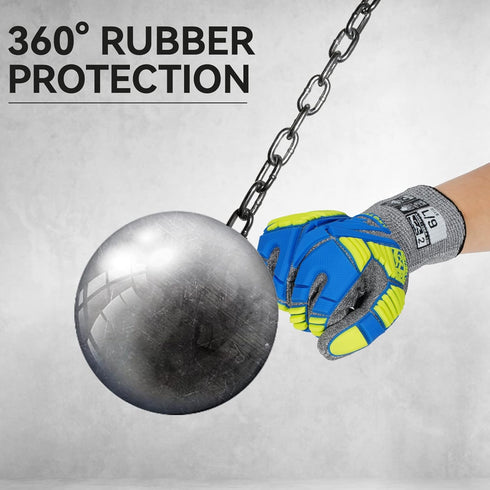 Level 7 Cut Resistant Gloves, Safety Work Gloves for Men and Women, Impact Protection with Touch Screen Capability
