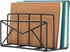 MyGift 3 Slot Modern Black Metal Wire Desk Mail Sorter with Envelope Design for Compact Storage Organizer