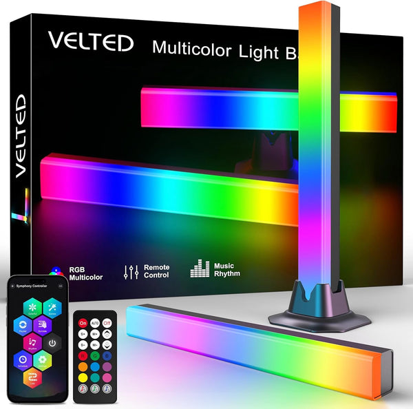 velted RGB Light Bar, Smart Music Sync RGB IC LED Lights Bars, USB
