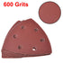 uxcell 15pcs Detail Sander Sandpaper, 600 Grits, Triangular Sanding Paper, Hook and Loop, 6 Holes