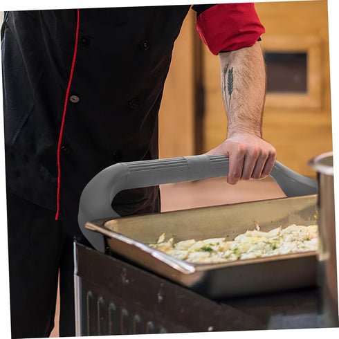 16.53X4.72X3.93In Utility Cart Handle Replacement for Dining Truck Push Handle Trolley Cart Grey Ergonomic Grip Durable