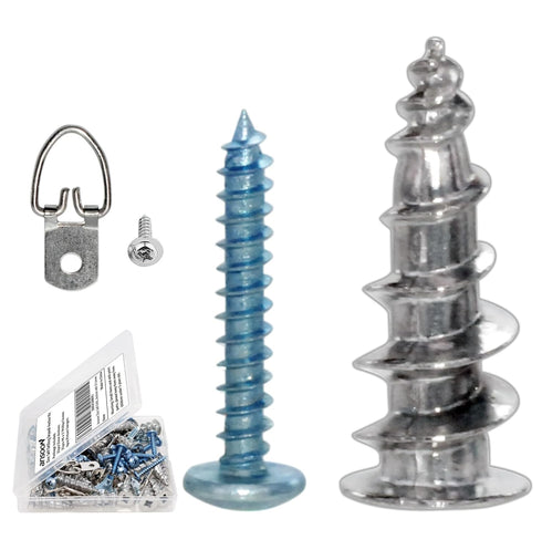 Self-Drilling Hollow Metal Stud Wall Anchors - Heavy Duty Drywall Kit with 25 Tapping Mount Screws