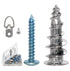 Self-Drilling Hollow Metal Stud Wall Anchors - Heavy Duty Drywall Kit with 25 Tapping Mount Screws