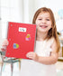 Dunwell Red Wide Ruled Spiral Notebook, 1 Subject, 100 Sheets, Plastic Cover, Perforated Pages, Poly Pocket Folder