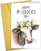 Nchigedy Funny Dairy Cow Mother's Day Card for Women, Cute Mother's Day Cards
