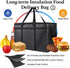 Commercial Frozen Cooler Insulated Food Delivery Bag & Drink Carrier with Hard Bottom, XXX-Large Pizza Bags for Food