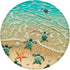 Non-Slip Rubber Base Gaming Mouse Pad, Waterproof Round Office Mouse Pad, Small Size 7.87 x 7.87 Inch, Cute Turtle