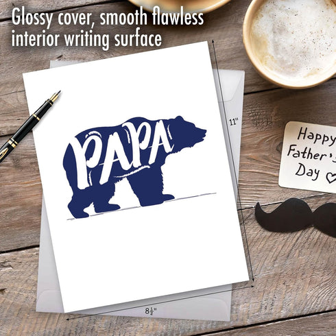 NobleWorks - Big Happy Father's Day Greeting Card - 8.5 x 11 Inch, Large Notecard for Dads