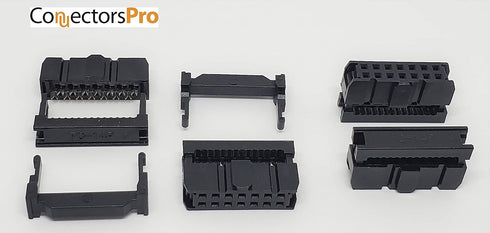 Pc Accessories ConnectorsPro 50-Pack 2X7 14P FC 2.54mm Dual Row IDC Sockets for Flat Ribbon Cable, 14 Pins