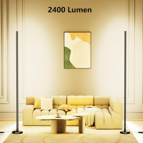 2400 (58-inch) Lumen LED Corner Floor Lamp with APP Control for Pet Rooms, Living Rooms, Bedrooms and Game Rooms