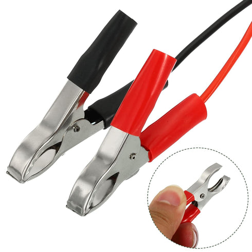 YOKIVE 1 Pair Dual Alligator Clip with Booster Jumper Test Cable for Connecting Battery, Black, Red, Silver