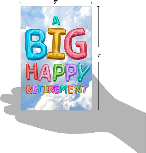 The Best Card Company Happy Retirement Card with Envelope - Farewell Greeting (Not 3D or Raised) C5651ERTG