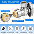 1/2/5/10/20pcs Stop Valves, 1/2" 3/8" Angle Stop Valve, Push to Connect, Chrome Plated Brass for Faucet, Toilet