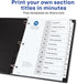Avery 12 Tab Dividers for 3 Ring Binders, Customizable Table of Contents, 1 Set, Classic White Tabs (11140)