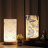 GLOWZE Bedside Lamp Fabric Flower Table Bedroom Atmosphere Three-Color Light Change