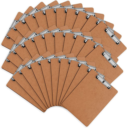HERKKA 32 Pack Hardboard Clipboards, Low Profile Standard A4 Letter Size, ECO Friendly Office Supplies