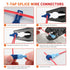 Nilight 120PCS/60 Pairs Quick Splice Disconnect Wire Terminals T-Tap Spade Wire Connectors Bule 16-14 AWG Male Female Fully Insulated Electrical Wire Crimp Self-Stripping Kit, 2 Years Warranty