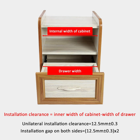 KDDEON 1 Runners,45kg (16in/400mm) Pair Home Drawer Slide with Soft/Self Closing,Silent Ball Bearing Full Extension