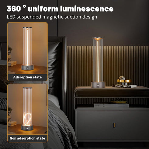 Mini Minimalist Tabe Lamp with Breathing Effect, Cordless LED Desk Lamp Rechargeable Modern Night Lights Portable Lamp