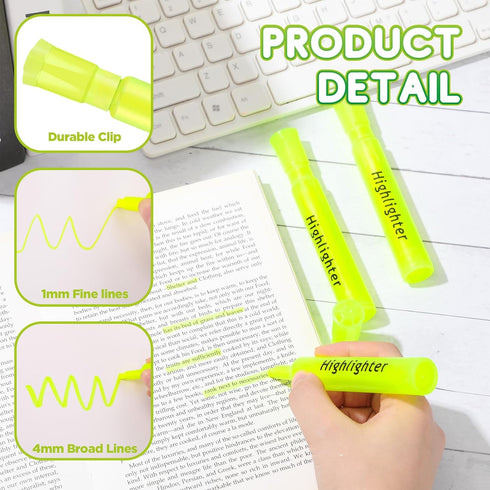 Qilery Tank Style Highlighters 30 Pack, Quick Drying Fluorescent Chisel Tip Markers for Kids Classroom Office