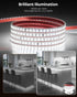 5M 110V-130V 6000K 120LEDs/M 16.4FT Aclorol Outdoor Led Strip Lights Waterproof AC Flexible LED Rope Lights Outdoor