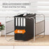 Plastic Extra Capacity Hanging File Folders, 6 Pack Heavy Duty 4" Expandable with Movable Dividers, Letter Size-Black